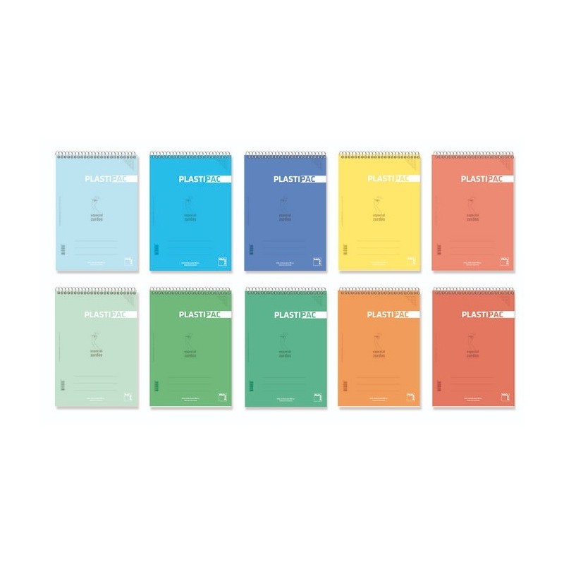 Plastipac - Bloc espiral A4 cuadrícula 4mm 80hj 90gr